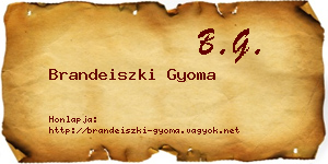 Brandeiszki Gyoma névjegykártya