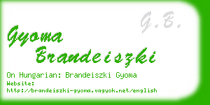gyoma brandeiszki business card